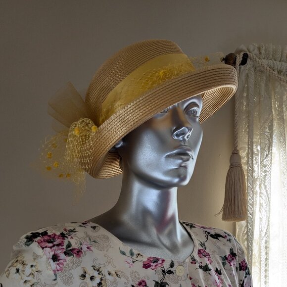 Mr. Hi\'s Gold/Yellow Straw Church Wedding Hat main image 12